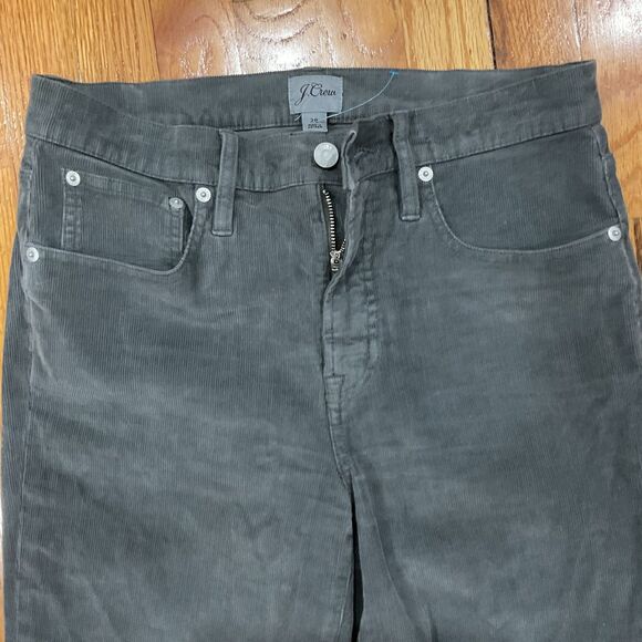 J. Crew Wome's Vintage Slim Straight Corduroy pants size 28 Gray - Picture 4 of 13